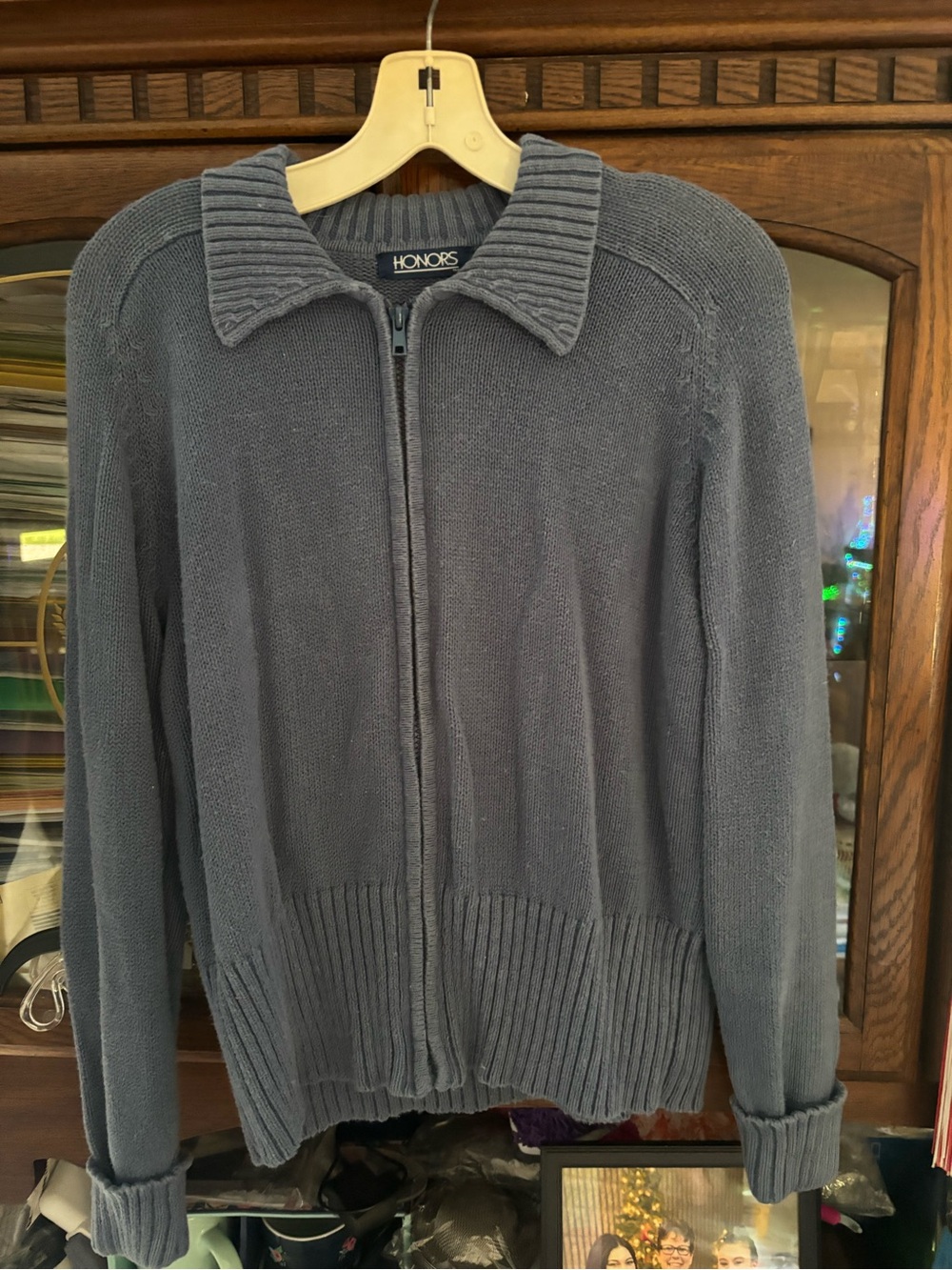 Women’s  Zip-Front blue Sweater